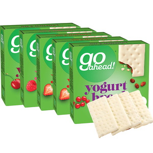 Go ahead网红酸奶夹心英国进口休闲健康零食品178g*5盒水果饼干