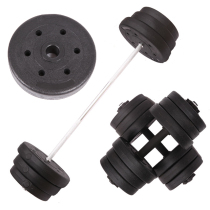 Dumbbell piece fitness machine Indoor household rubber handbell Arm strength exercise Leg strength Professional training Bench press barbell