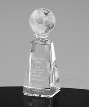 Norman Turk Crystal Globe Styling Trophy BEAUTIFUL HIGH-END CORPORATE PROGRESS TEAM AWARDS CRAFTS PRIZES