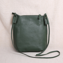 JUUZ LAN2021 new summer tote bag small bag handmade leather womens bag ultra-thin cowhide shoulder messenger bag