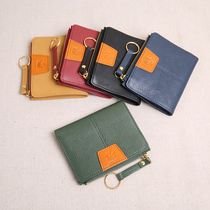 JUUZ LAN wallet women short leather leather Korean version of front layer cowhide simple hipster money clip ladies small wallet