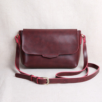 Handmade cowhide womens bag summer retro mini small bag envelope bag shoulder bag Forest female Japanese niche messenger bag