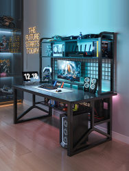 Desktop computer desk desk bookshelf integrated home student study desk workbench e-sports table and chair combination