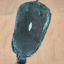 Black Pearl Fish Unmilled Face Devil Fish Specialty Leather handmade DIY mobile phone shell strap inlaid wallet drivers license