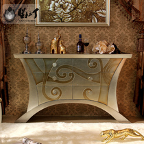 European-style porch cabinet partition cabinet living room solid wood Hall cabinet Hall Hall decoration cabinet post-modern restaurant lockers
