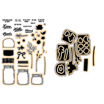 scrapbooking DIY cutting stencil stamp cutter die combination drift bottle STCD-572