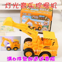 New childrens educational toy car cartoon excavator music Light Electric Universal wheel engineering vehicle model boy