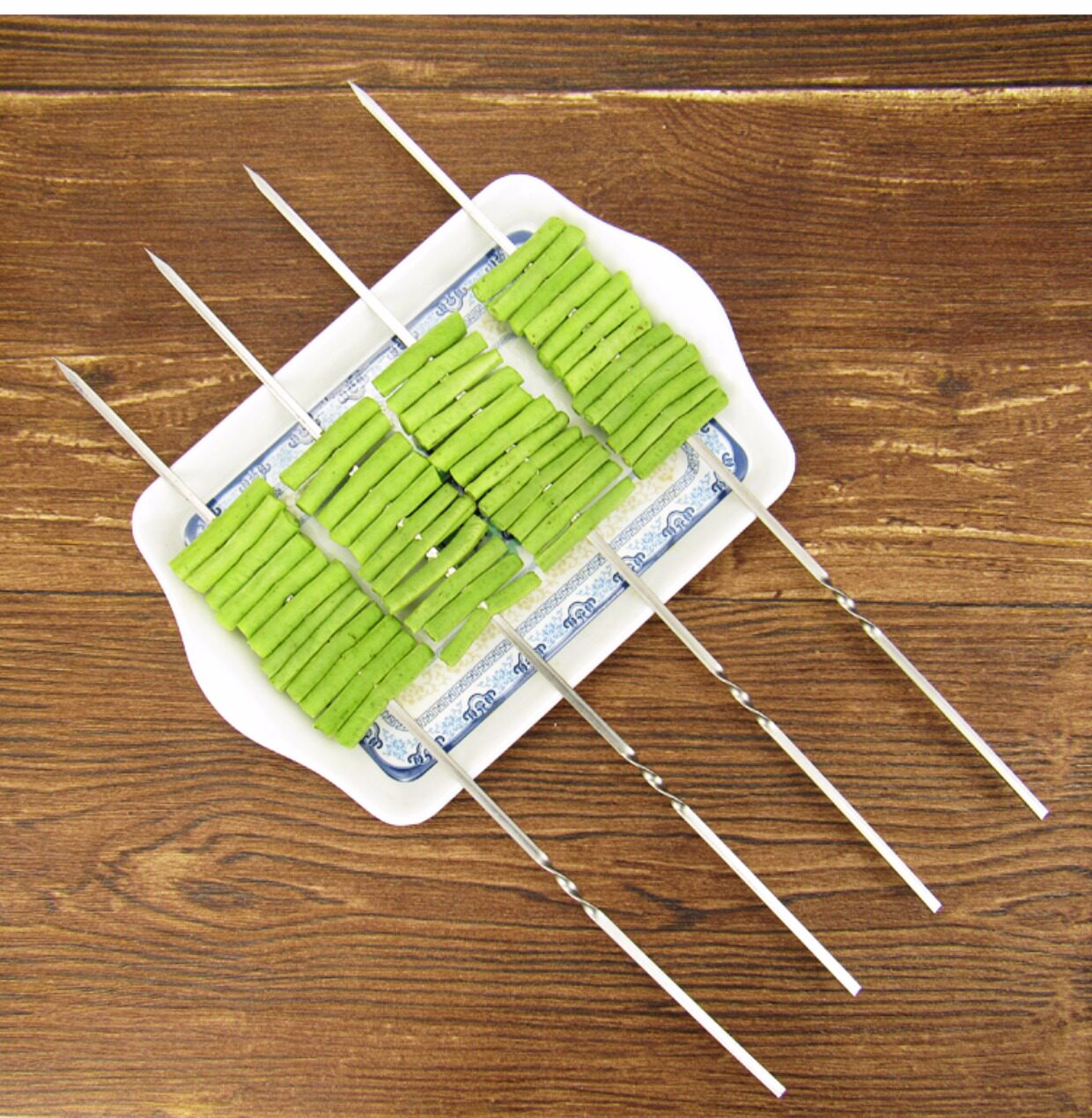 新羊肉串烧烤签子不锈钢烧烤签穿串神器烧烤铁签子烤串签子烧烤用