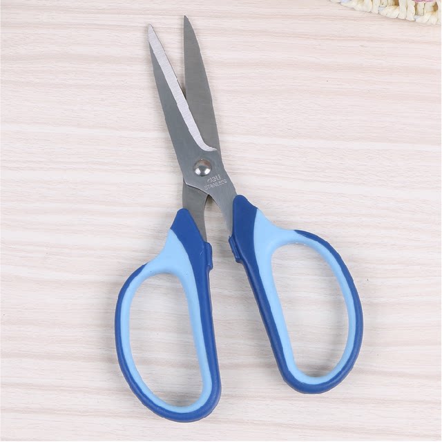 Deli scissors 6001 art scissors office life housestainless steel paper scissors ຢາງຈັບອຸປະກອນຫ້ອງການ