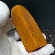 Boutique Shoushan Stone Thin Willi Seal Pendulum with Return Old Objects Collection Artwork Chishi Stone Sculpted Pendulum Ornament