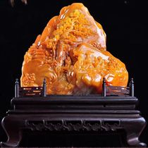 Boutique Lao Tian Huangshi Shanli home decoration Stone carving carving crafts Interior decoration Gift decoration Qishi