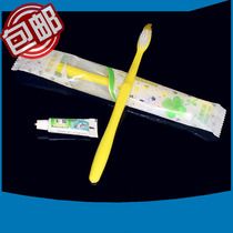 Hotel supplies Hotel disposable toothbrush toothpaste set Dental two-in-one wash custom custom wholesale