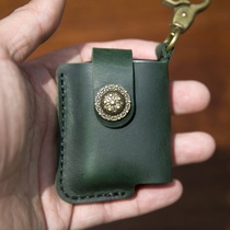 Jane Fan leather case for zippo lighter protective case Leather portable fire bag Cowhide handmade custom vintage