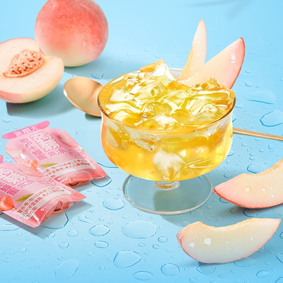 新期天蒟蒻果汁果冻96g麦卢卡蜂蜜白桃味果肉果冻网红零食袋装