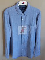 TOMMY HILFIGER Super Slim Edition Light Blue TOMMY Men Mens Work Formal Long Sleeve Shirt