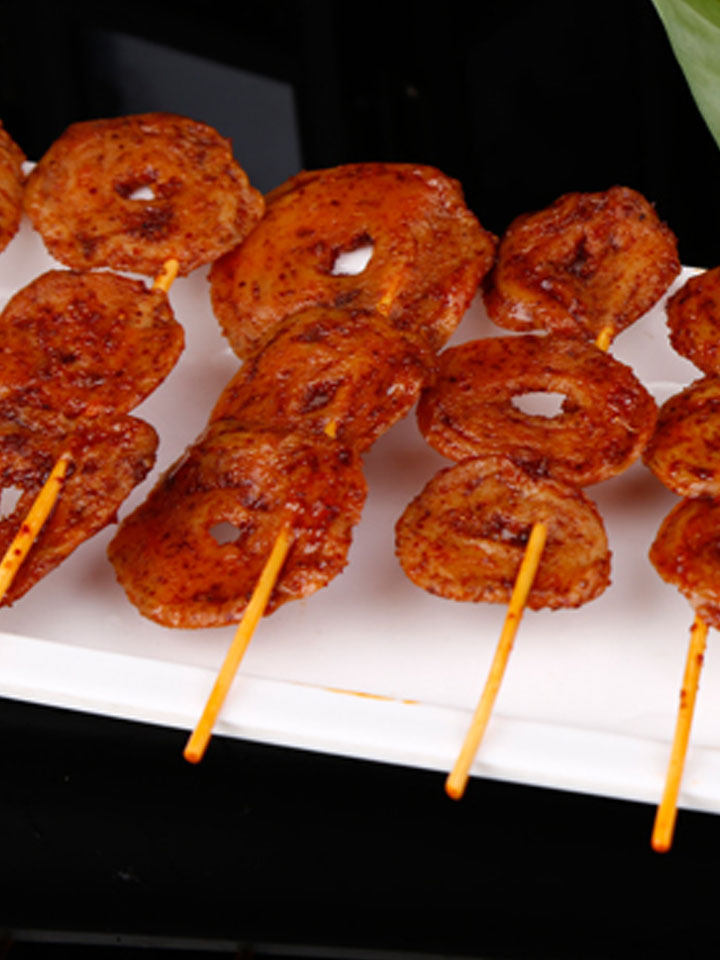 龙祥爆辣素肠素羊肉串面筋辣条麻辣零食