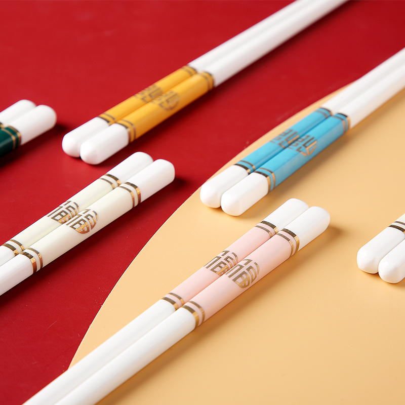 Jingdezhen ceramic chopsticks chopsticks home high - grade f suit non - slip mouldproof ivory white ipads porcelain ten pairs of chopsticks gifts