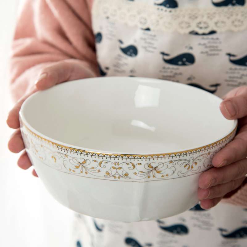 Jingdezhen ceramic bowl ipads porcelain bowl, square, noodles in soup bowl of Chinese style household contracted tableware hot to eat salad bowl