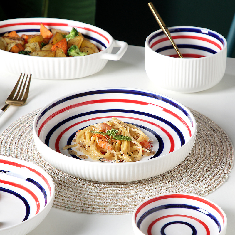 Japanese ceramic bowl with creative cartoon noodles soup bowl fish dish dish dish dish Christmas gifts tableware