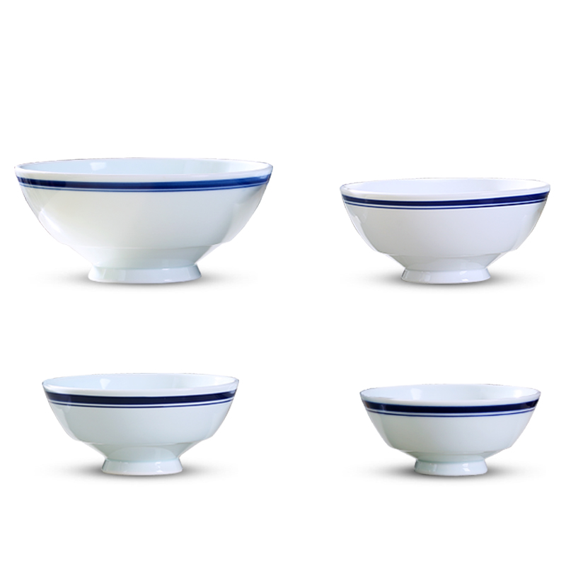 Jingdezhen ceramic bowl home eat tall bowl contracted Japanese - style tableware restoring ancient ways is large salad bowl noodles soup bowl