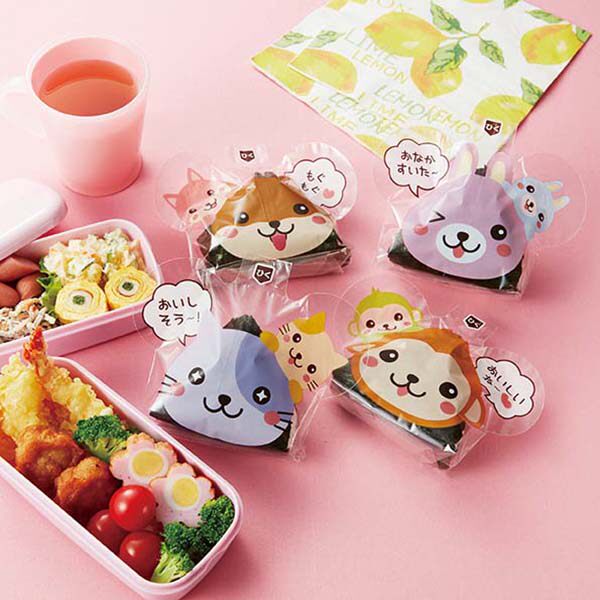 日本制 新款 立体卡通 三角饭团包装袋 专业饭团袋 12个