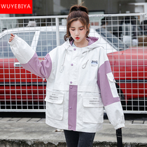 Tooling Jacket Teenage Girl Spring Autumn Clothing 2022 New Middle Middle School High School Students Han Edition Loose 100 Lap Casual Clothes