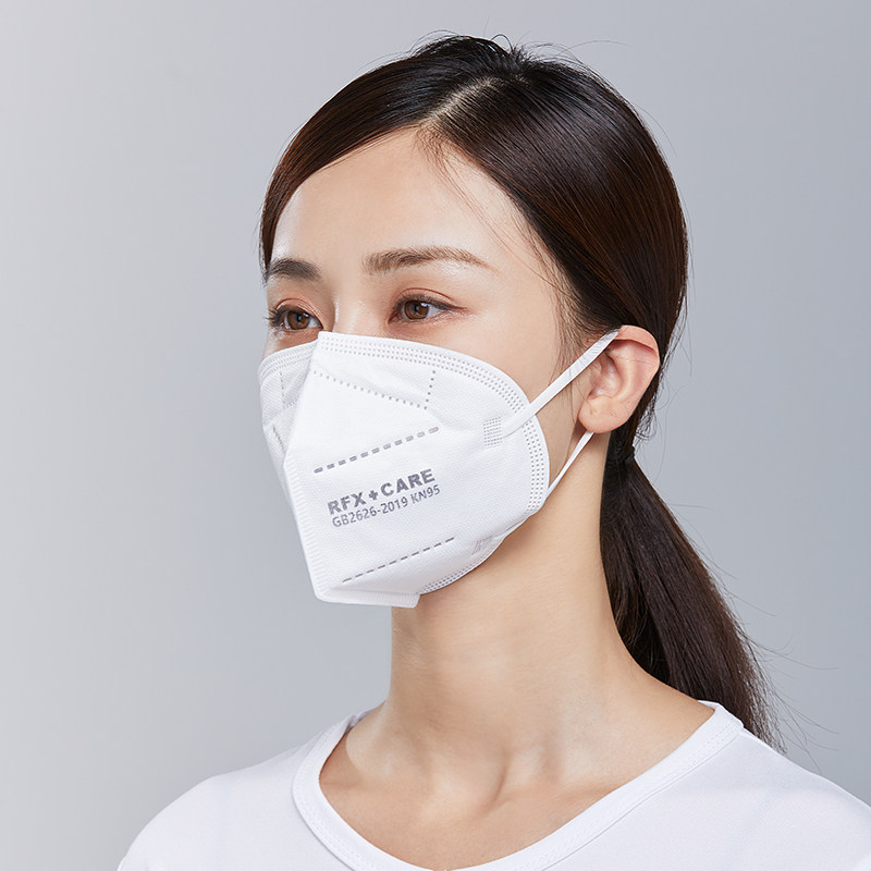 集瑞德kn95口罩5层防护级别独立包装一次性白色gb 2626-2019 kn95