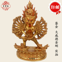 Li dispensers hide buddhush Buddha statue of Buddha pure bronze Daed Diamond full of gold and courtesan with double body protection