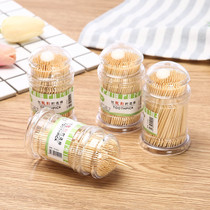 Korean creative pagoda natural environmental protection bamboo toothpicks 300 bamboo toothpicks boxed portable transparent tube