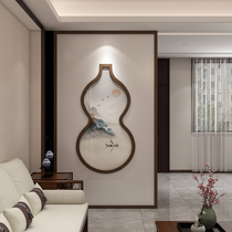 New Chinese entry sheltering partition Fullscreen wood decorative wall Xuanguan Brief about modern solid wood gourd seat screen