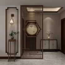 New Chinese solid wood Entrance Partition Dining Room Screen flower lattice Decorative Wall Hotel Tea Room Custom Genguan screen