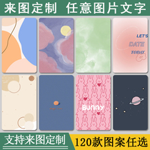 diy custom minima creative cartoon cartoon cartoon pictures crystal frosted bus meal card HD cute student card sticker