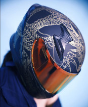 AVA Full Helmet Helmet Motorcycle Racing Men and Women Four Seasons Dual Lens Sports Helmet Safety Hat Large Coast