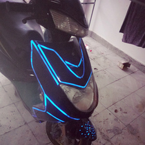 Motorcycle film paper Waterproof body modification personality reflective strip Ghost fire sticker Hub electric car sticker luminous