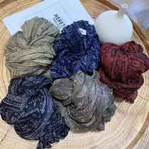 2021 early autumn new vintage cashew flower cotton print scarf women fold Joker sunscreen shawl