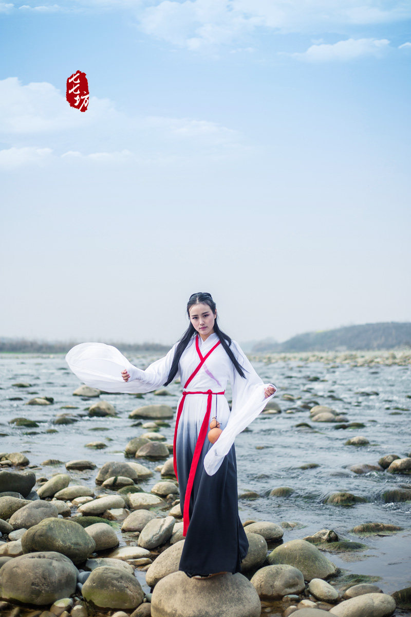 七七坊◆男士汉服华魏晋风大袖衫浅交领衫襦裙男女cp 景云 款一