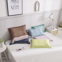 Summer 60 Tencel Lyocell childrens pillowcase pure color with edge comfortable and cool front and back Tencel pillowcase