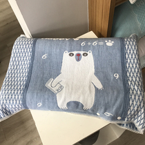 New cotton cartoon gauze pillowcase 30*50 latex memory pillow cover cotton childrens pillow towel with buckle