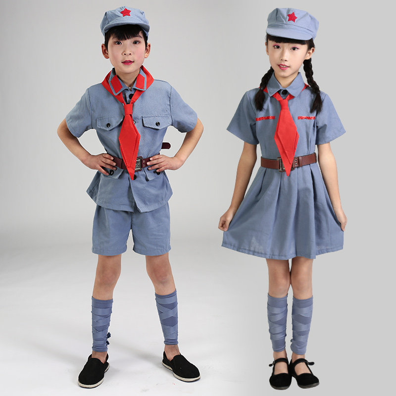 小红军儿童演出服舞蹈男女童幼儿八路军衣服红星闪闪红卫兵老军装