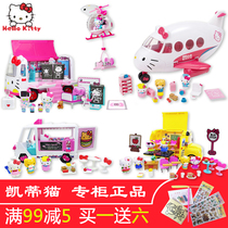 Official hello kitty hello kitty rescue plane Ambulance big airliner girl toy house