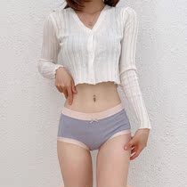 Womens underwear pure cotton crotch super elastic mid-waist breathable antibacterial sexy lace graphene briefs