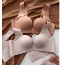 Japanese incognito underwear womens summer small chest gathered large upper support without steel ring adjustment type half cup brand bra cover