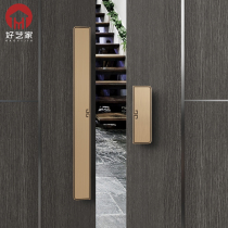 Extremely Brief Chinese Lettering Large Door Handle Hotel Meeting Room Foot Bath for a special glass door Wood door pull handle