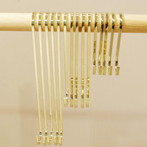 Clothing store golden S hook extended hook Titanium s-shaped flat hook to hang clothes pants bag hat metal hook