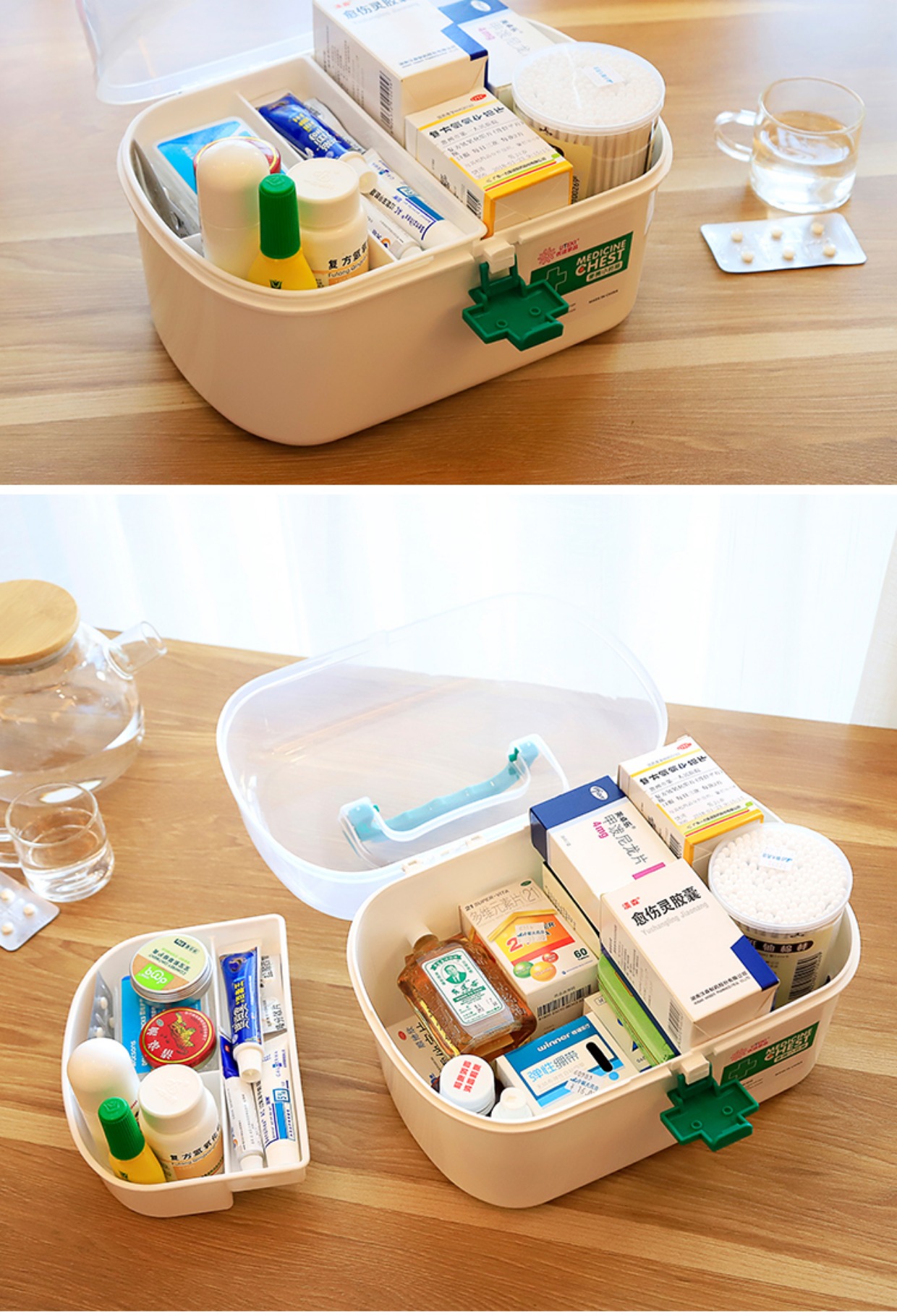 医药箱小家用药品收纳盒大号多层便携可爱宿舍学生整理家庭疗急救