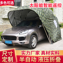 Semi-automatic hydraulic folding carport Car parking tent Mobile garage Sun protection rainproof shed Outdoor awning tent