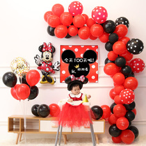 Mitch Minie Themed Balloon Child Baby Birthday 100 Days Full Moon Custom Poster Background Arrangement Decoration