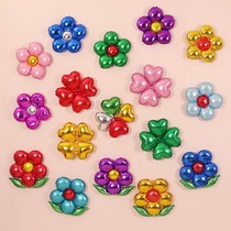 Wedding childrens birthday party arrangement Goddess Festival Balloon four leaf clover aluminum film balloon kindergarten flower decorations