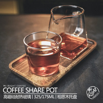 Share Coffee Share Kuffe Set Coffee Set Equal Cup v60 Glass Share pot glass with tray