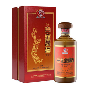 贵州白金酒纯粮食酱香型白酒贡酒53度500ml单瓶装陶瓷瓶国产酒